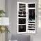 Costway Wall Mounted Mirrored Jewelry Cabinet Organizer w/LED Lights